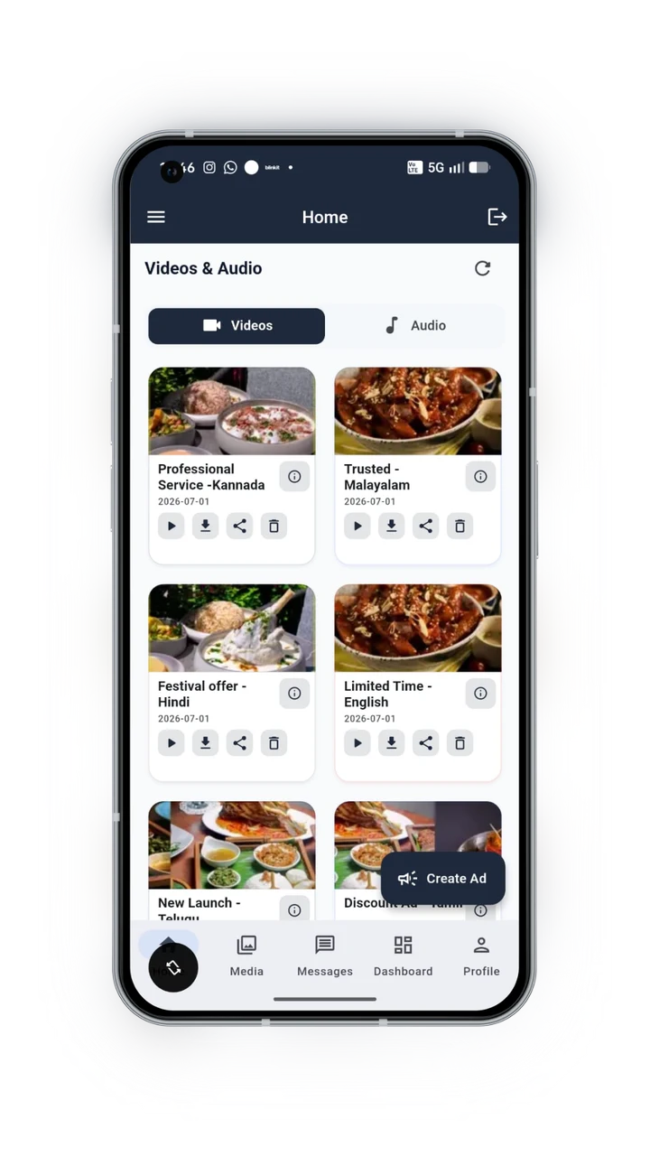 Create, review, and manage generated video ads in Penchu